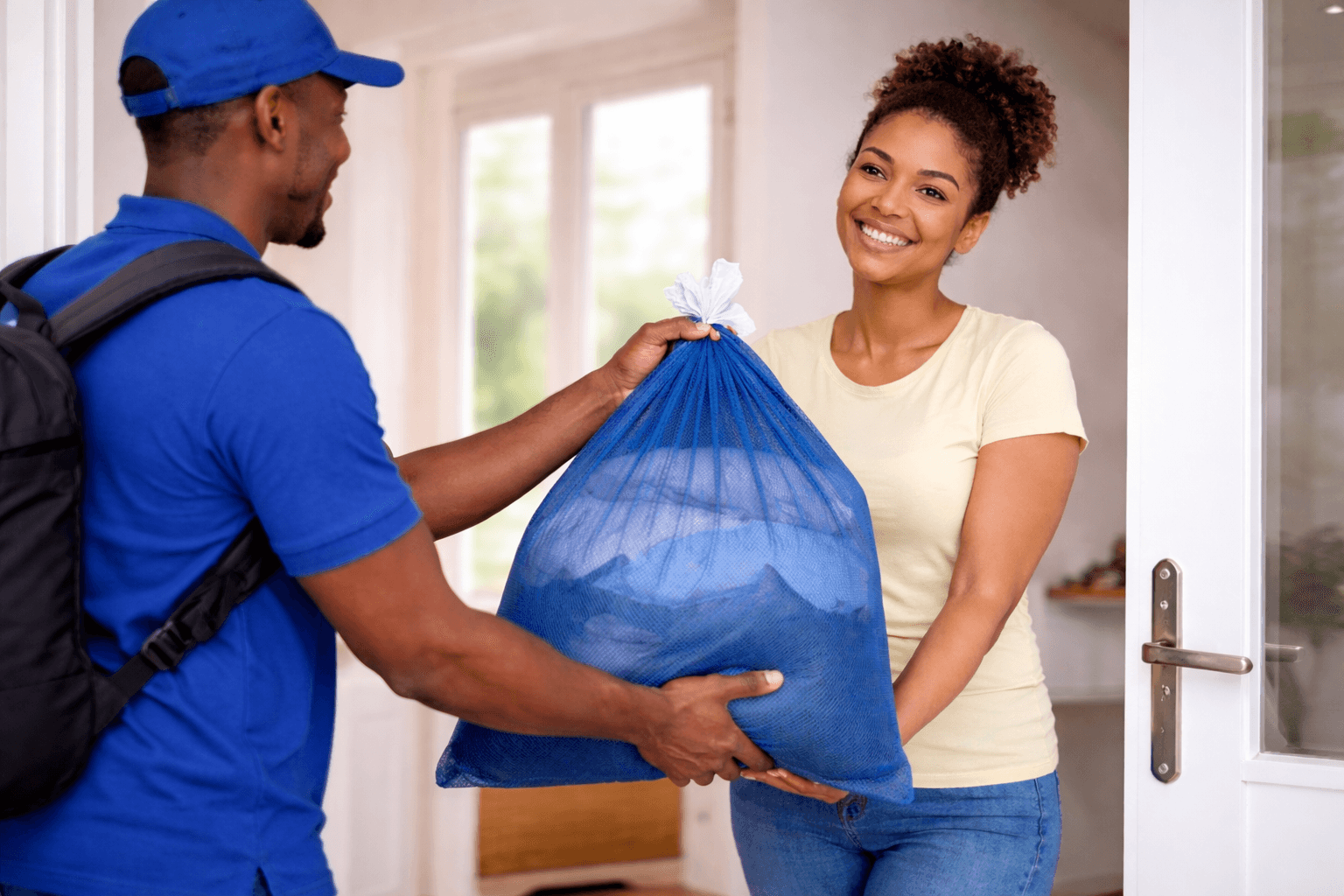 Laundry pickup rider